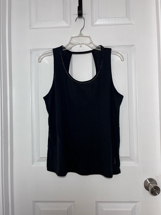 Nike Tops - Nike Black Yoga Tank Top with Gold Metallic trim
